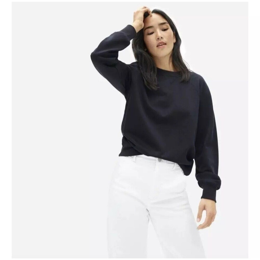Everlane Sweatshirt Crewneck Gray Cotton Size Medium